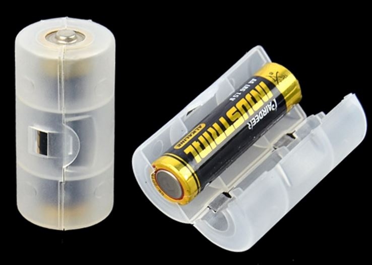 Imagen extra Adaptador de pilas AA a Pila D. Carcasa conversora pila