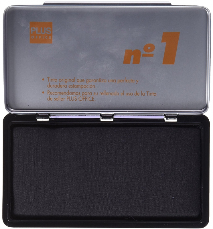 Tampon economico Nº1 NEGRO de 10x17cm para sellos y cuños manuales.