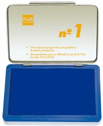 Tampon economico Nº1 AZUL de 10x17cm para sellos y cuños manuales.