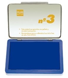 Tampon economico Nº3 AZUL de 5,4 x 8,5 cm para sellos y cuños manuales.