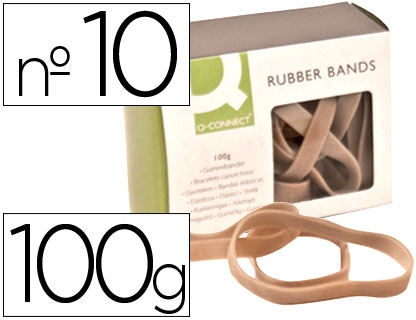 Bandas elasticas 100 x 5 mm. Caja de 100gr, Gomas Elasticas planas