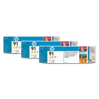 PACK 3 Amarillo HP 91 C9485A DesignJet Z6100 