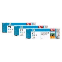 PACK 3 HP 91 Cian Claro C9486A DesignJet Z6100 
