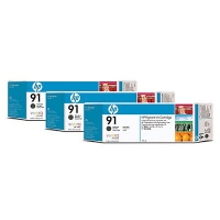 PACK 3 HP 91 Negro Mate C9480A DesignJet Z6100 