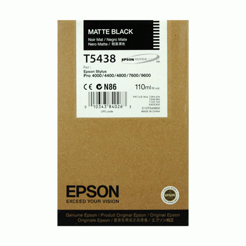Epson T5438 Mate Negro Original