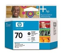CABEZAL - HP 70 Negro Photo y Gris claro Original C9407A