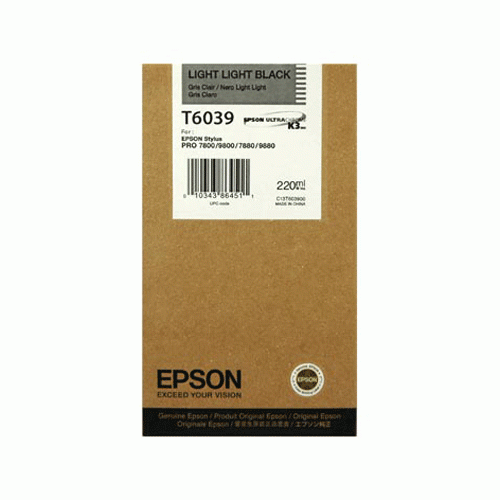 Epson T6039 Light Light Negro Original C13T603900 