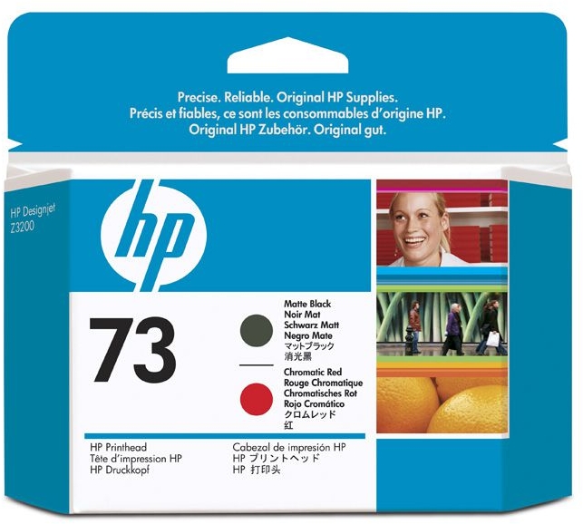 CABEZAL - HP 73 Original Negro Mate y Rojo Cromatico CD949A