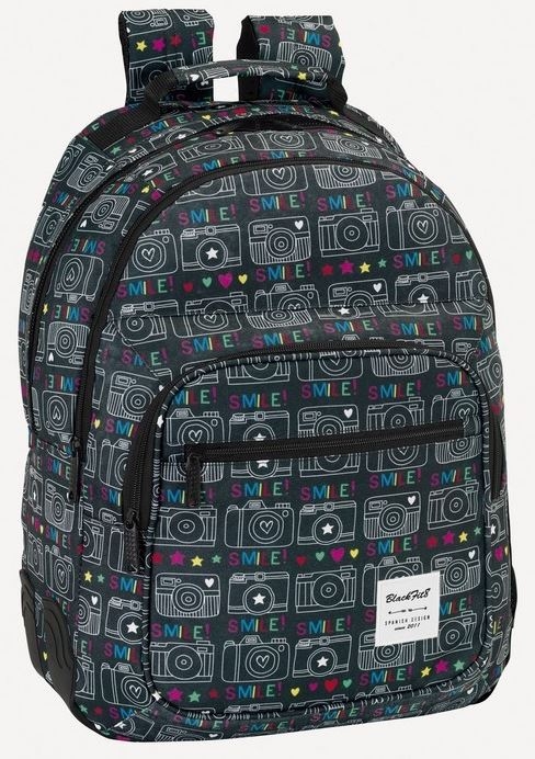 BlackFit8 ENJOY - Mochila Doble Adaptable Carro, Tejido Reciclable, Ideal Para Niños De Diferentes Edades, Cómoda Y Versátil, Calidad Y Resistencia, 32x15x42 Cm, Color Verde Menta Pastel