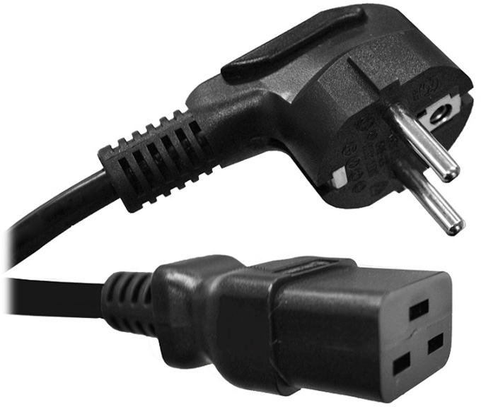 Cable Alimentación C19 a Schuko, 16 Amperios, de 1.8 metros