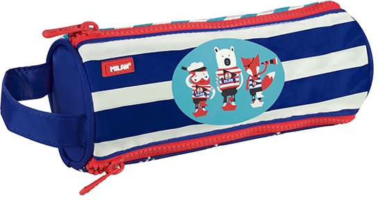 Portatodo Redondo 3 cremalleras Milan Ancho club Azul. 081132ACBB