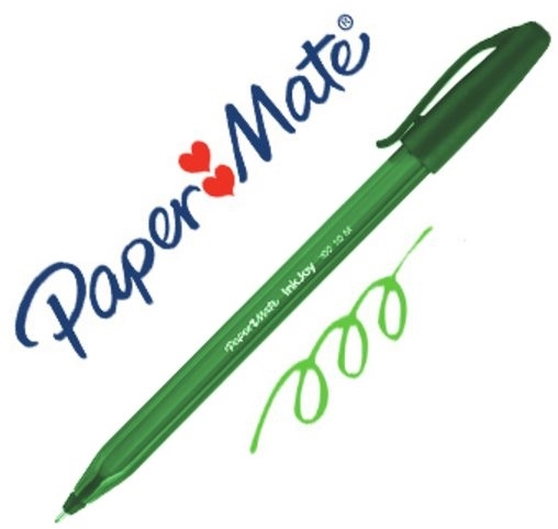 Papermate InkJoy 100 RT Kugelschreiber – Grün, Mit Dreikant-Schaft Für Komfortables Schreiben
