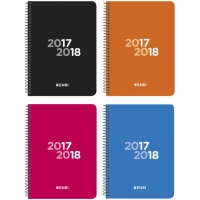 Agenda escolar ENRI Teens 2017-18, Octavo, Dia pagina, Espiral, Tapa Plastico