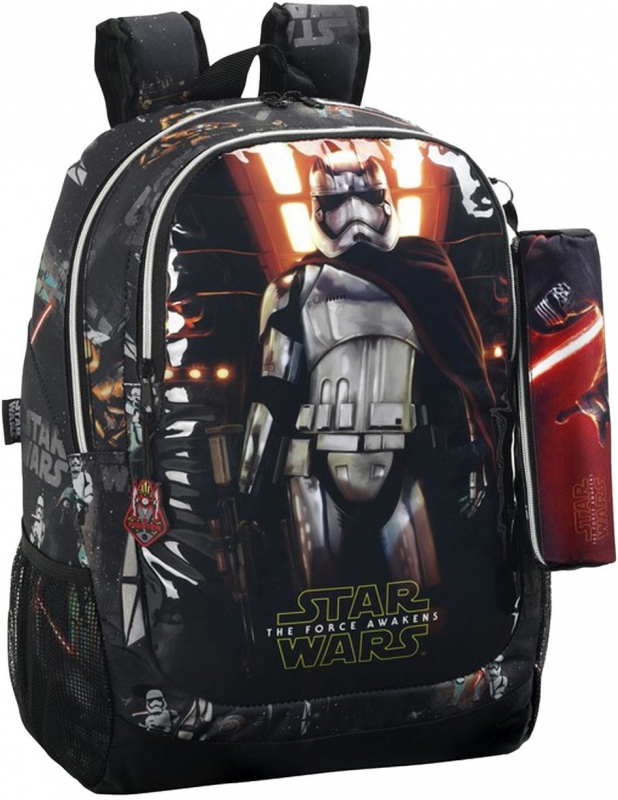MochilaStar Wars con Portatodo de regalo, adaptable a carro 33 x 43 cm ...