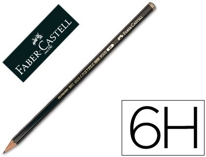 Lapiz de grafito Faber Castell 9000 6H Dureza