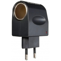 Adaptador mechero de coche a enchufe de pared. 12V a 500mA (max)