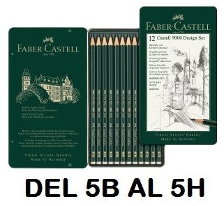Faber Castell 9000 - Estuche de 12 lapices del 5B al 5H. 09119064