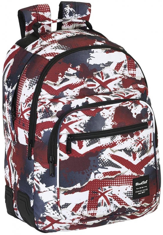 LIQUIDACION Mochila Blackfit8 Flags de 42 x 32 x 15 cm. Safta 641655773