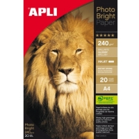 PAPEL PHOTO APLI A4 GLOSSY 240GR 20 HOJAS. Apli 4454