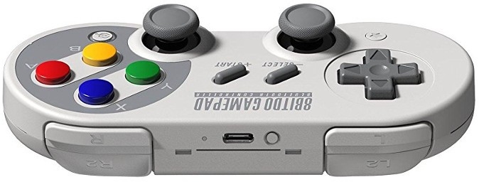 Imagen extra Gamepad 8bitdo SF30 Pro Bluetooth, gris, estilo retro SNES