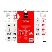 Calendario de pared numeros grandes 30x21 cm 2018