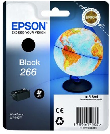 Epson T266 tinta negra original para WF-100w C13T26614010