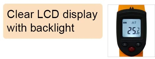 Imagen extra Termometro sin contacto por infrarrojos IR GS320. mide de -50 a 360 grados.