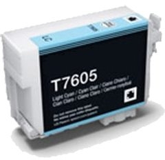 Cartucho generico de Epson T7605 Cian Claro pigmentada compatible con C13T76054010 Tinta economica