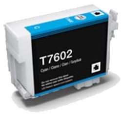 Cartucho generico de Epson T7602 Cian pigmentada compatible con C13T76024010 Tinta economica