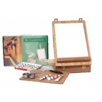 SET DE PINTURA OLEO CAJA CABALLETE MADERA