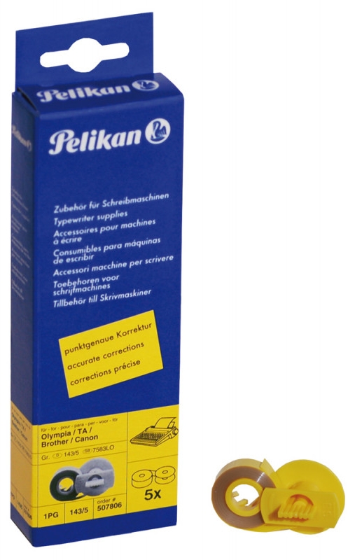 Pelikan 507806 PACK 5 Cintas matriciales Grupo 143C 145 OLYMPIA LIFT-OFF-TAPE GR143 GR145