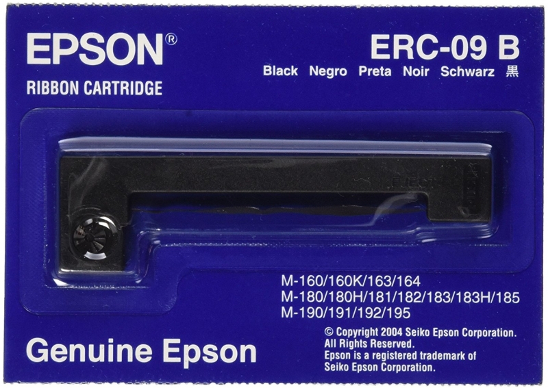 Epson ERC-09B Negra Original Cinta impresora m-160 163 C43S015354