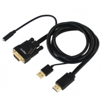 Cable adaptador HDMI a VGA, alimentado por USB, con sonido, APPROX APPC22