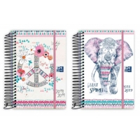 AGENDA OXFORD BOHO 8o 1DP TAPA DURA 18-19