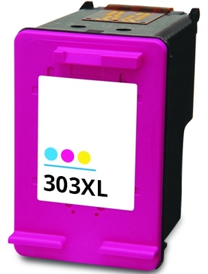 Cartucho Remanufacturado HP 303XL TRICOLOR (muestra nivel tinta) T6N03AE T6N01AE