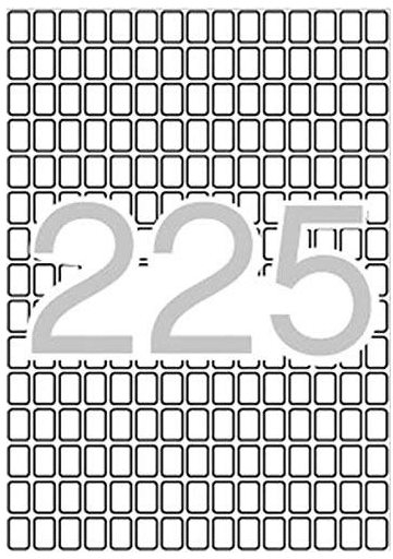 Imagen extra Etiquetas 8x12mm APLI 1857. 15 Hojas A5 con 225 Etiquetas por Hoja