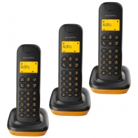TELÉFONO INALÁMBRICO ALCATEL D135 TRIO NEGRO/NARANJA