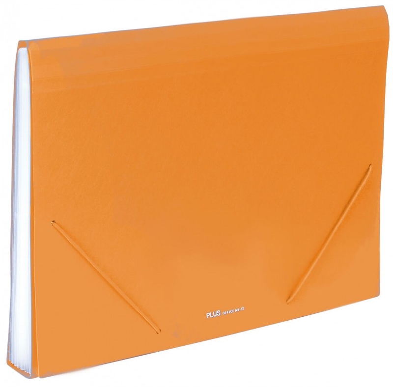 Carpeta clasificadora A4 de 13 separadores. Naranja 