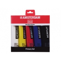 Set de 5 tubos pintura acrílica de 120ml Amsterdam