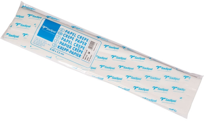 Sadipal - PACK de 10 Papeles crespon Blanco de 50cm x 2m (Papel pinocho crepe)
