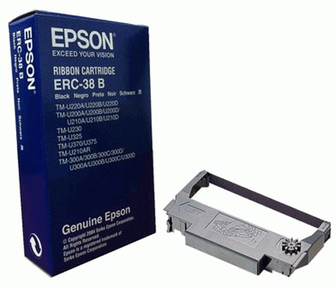 Epson Original ERC-30 ERC-34 ERC-38 Negro Cinta matricial C43S015374 ERC30 ERC34 ERC38