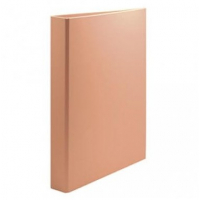 Carpeta Forrada FOLIO de 4 Anillas 25mm NARANJA PASTEL