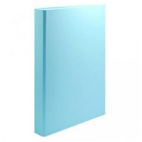 Carpeta Forrada FOLIO de 4 Anillas 25mm Azul PASTEL