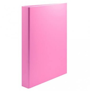 Carpeta Forrada FOLIO de 4 Anillas 25mm ROSA PASTEL