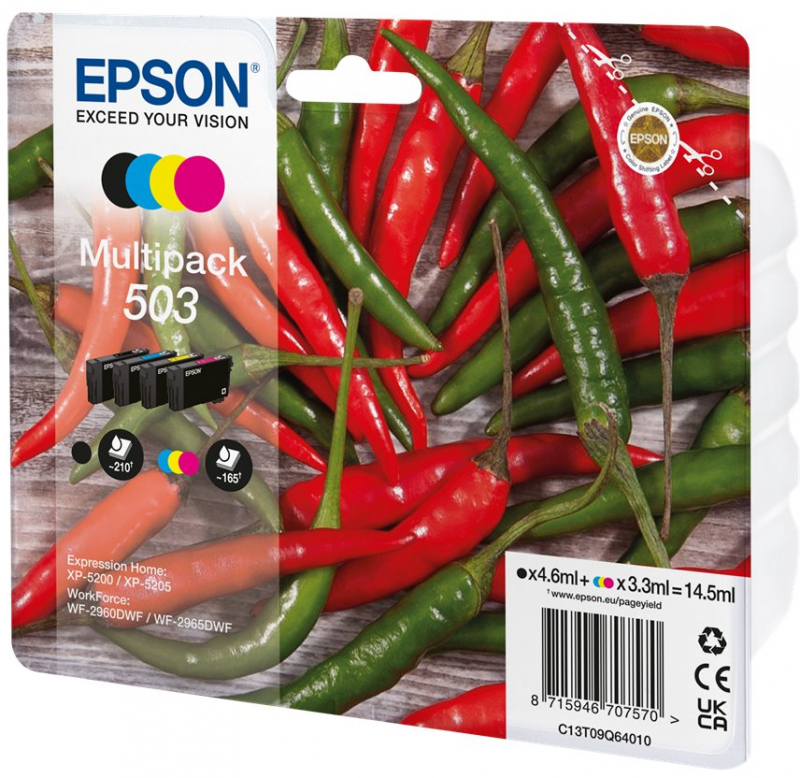 Imagen extra Epson 503 Pack de 4 Cartuchos de Tinta Originales C13T09Q64010