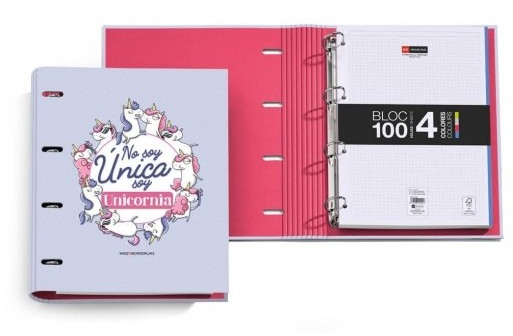 Carpebloc A4 de 4 Anillas NO SOY UNICORNIO