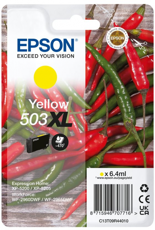 Epson 503XL Amarillo Cartucho de Tinta Original C13T09R44010
