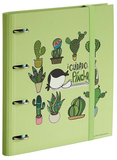 Carpebloc A4 de 4 Anillas CUIDADO PINCHO