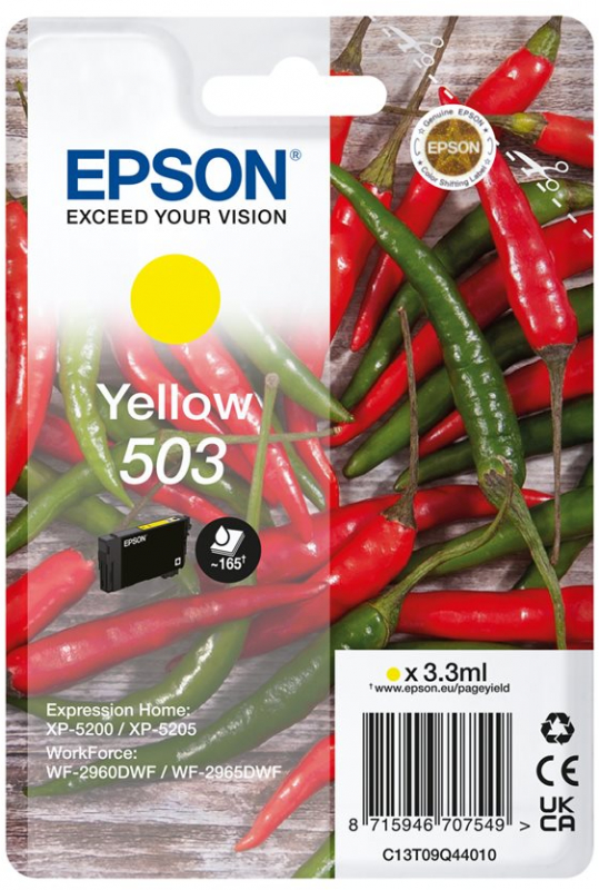 Epson 503 Amarillo Cartucho de Tinta Original C13T09Q44010