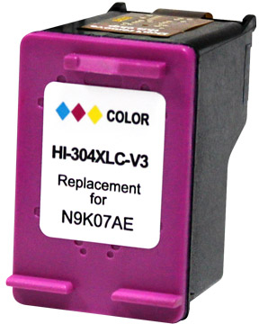 Cartucho Alternativo HP 304XL TRICOLOR Remanufacturado de N9K05AE N9K07AE
